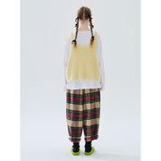 Plaid wool-blend wide leg trousers, view 4 - MRSLM