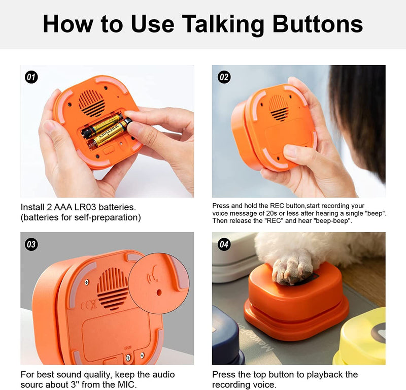 Interactive dog communication button, view 7 - MRSLM