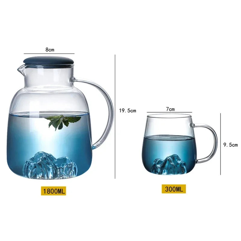 mountain gradient glass jug, view 8 - MRSLM