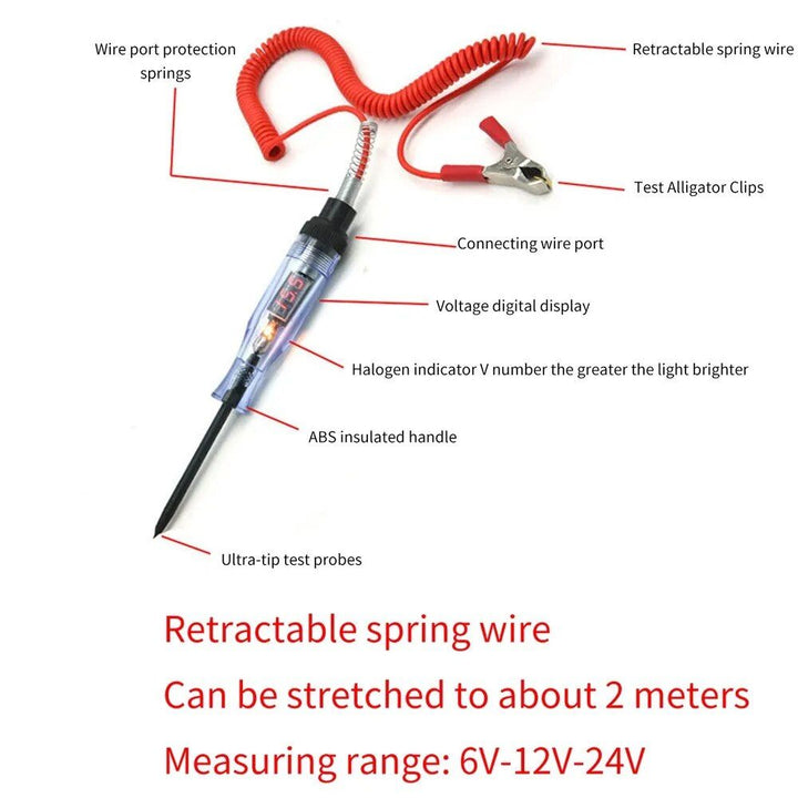 High-Quality Automotive Circuit Tester for Trucks: 6V-24V Voltage Diagnostic Probe Pen