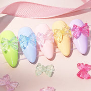 candy pink bow nail charms, view 18 - MRSLM