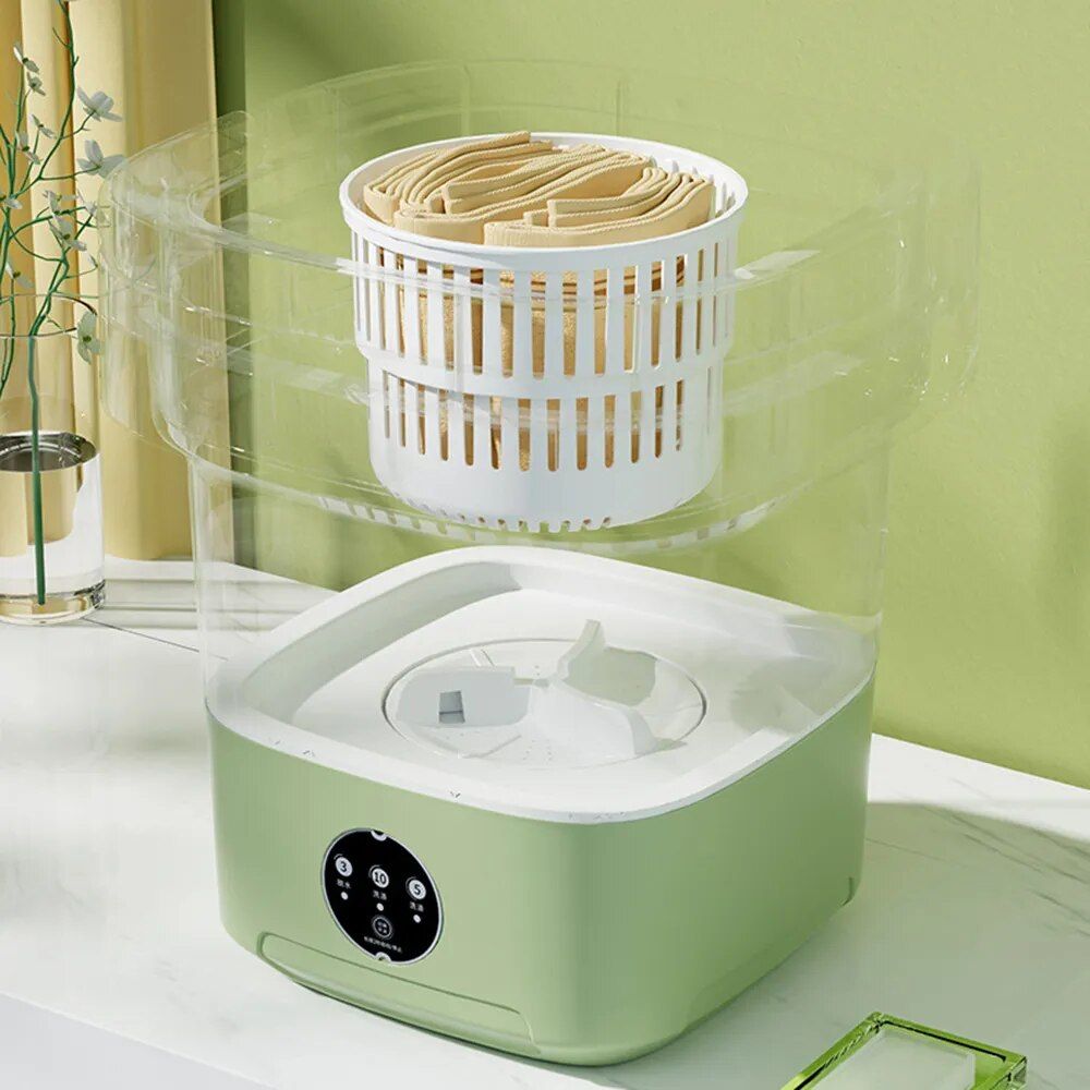 Portable Folding Washing Machine with Large Capacity & Spin Dryer Bucket