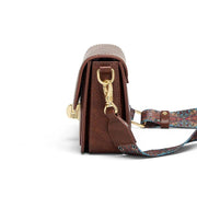 vintage textured square shoulder bag, view 7 - MRSLM