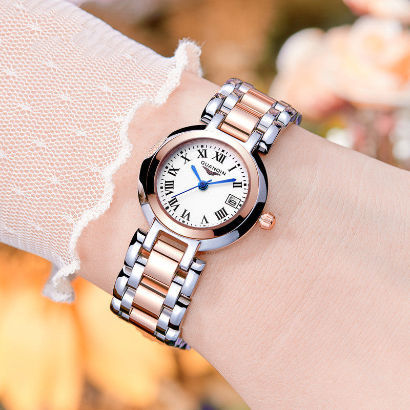 ladies compact steel band watch, view 5 - MRSLM