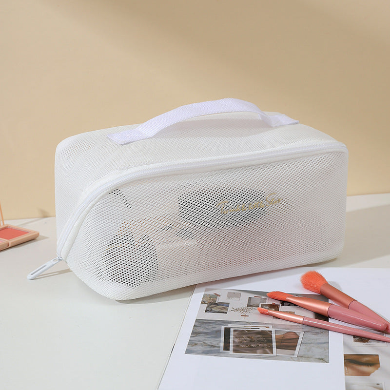 clear mesh travel cosmetic organizer, view 4 - MRSLM