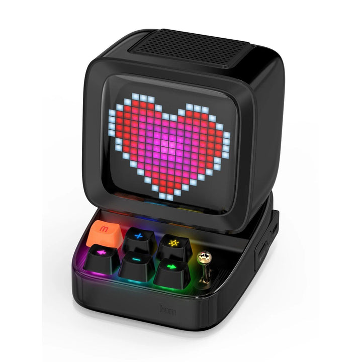 Retro Pixel Art Bluetooth Speaker with LED Display & Alarm Clock, Home Décor & Gift Idea