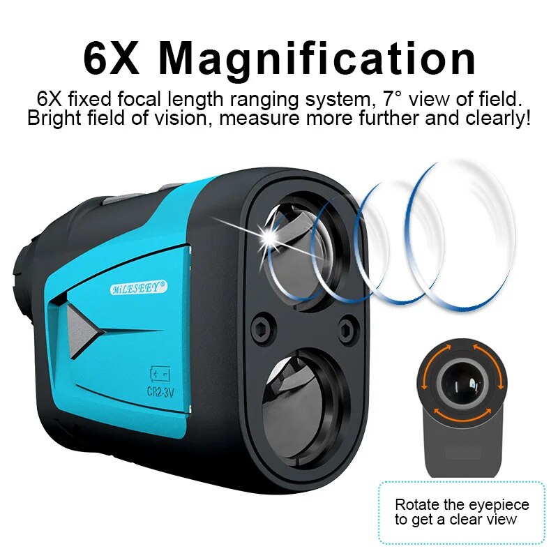 600M Golf & Hunting Laser Rangefinder with Slope Adjustment