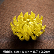 chrysanthemum ceramic incense burner, view 5 - MRSLM