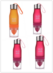 colorful frosted plastic water bottle, view 14 - MRSLM