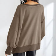 women's oversized cotton patchwork hoodie, view 6 - MRSLM