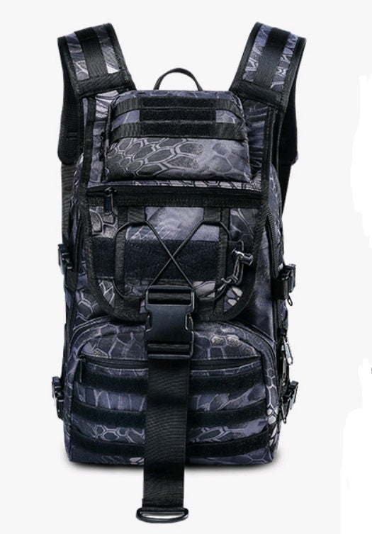 Outdoor-Bergsteigerrucksack für Herren, multifunktionaler, wasserdichter taktischer Rucksack, Angriffsrucksack, Armee-Fan-Rucksack, Tarnrucksack