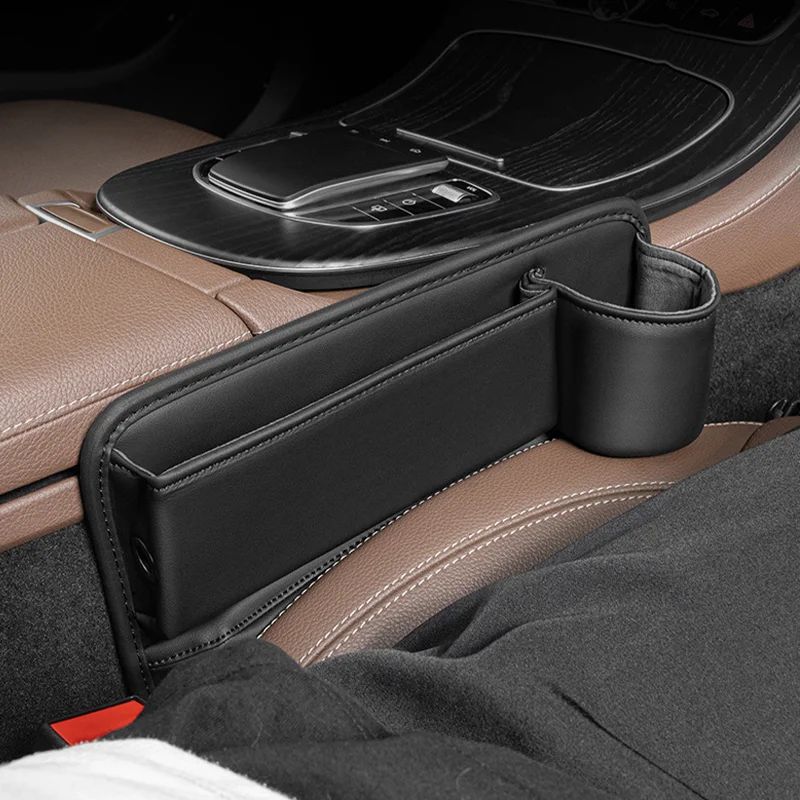 pu leather car seat gap organizer, view 8 - MRSLM