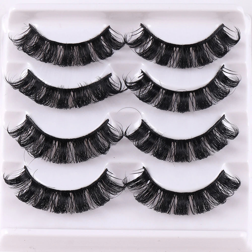 4 Pairs Fluffy 3D Mink False Eyelashes