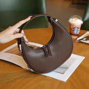 leather moon-shaped shoulder bag, view 2 - MRSLM