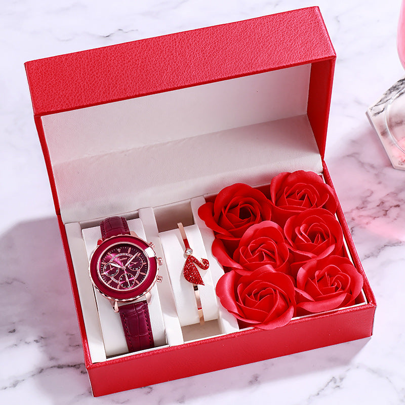 ladies slim leather strap watch sapphire glass, view 9 - MRSLM