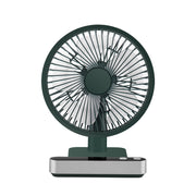 usb rechargeable oscillating desk fan, view 2 - MRSLM