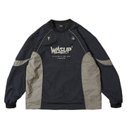 patchwork crew-neck hoodie for men, view 3 - MRSLM