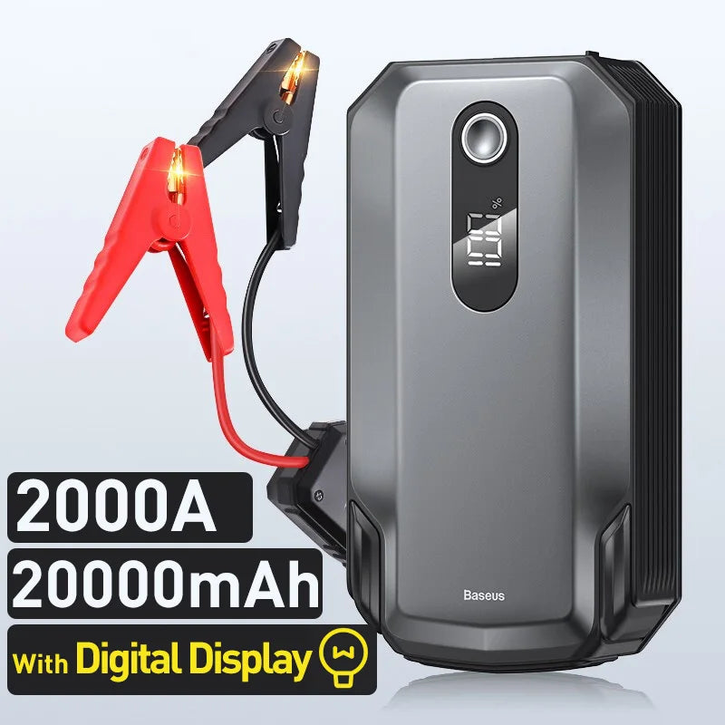 2000A portable car jump starter power bank, view 2 - MRSLM