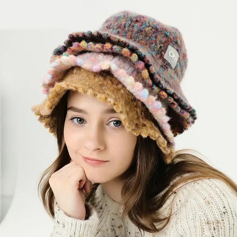 rainbow knitted wool blend beanie, view 8 - MRSLM