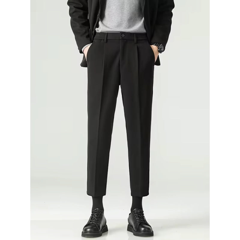 minimalist pleated suit pants, view 30 - MRSLM