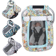 baby car seat cover with peep window, view 5 - MRSLM
