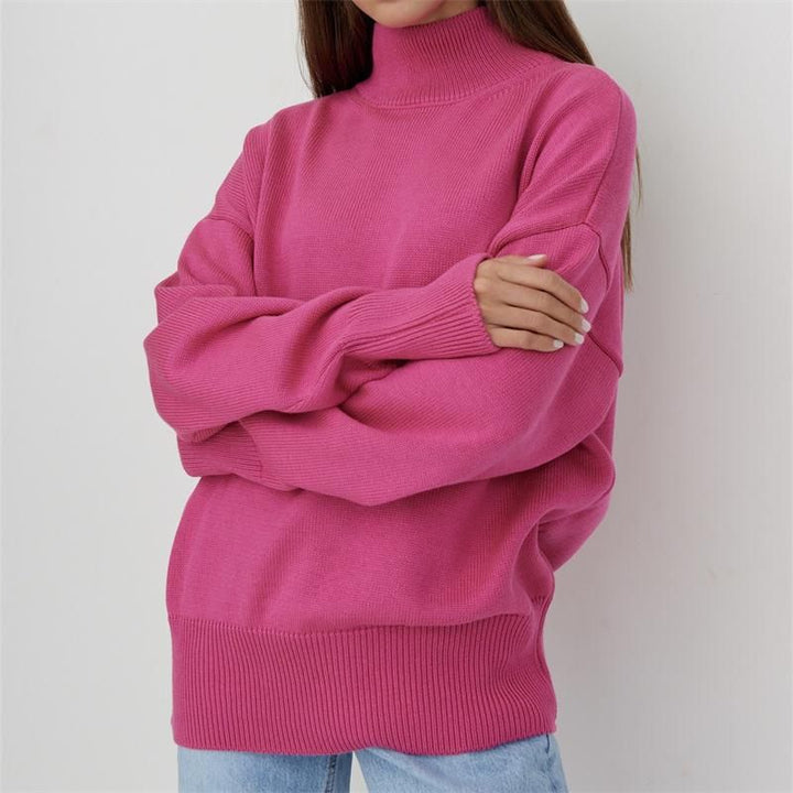 Women's Oversized Turtleneck Knitted Sweater