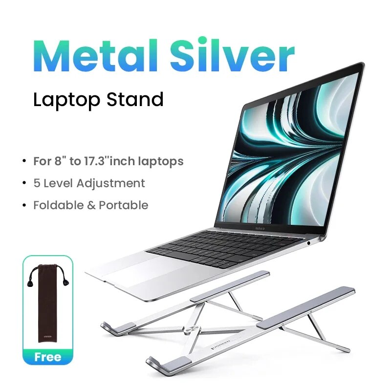 Verstellbarer und faltbarer Laptopständer aus Aluminium