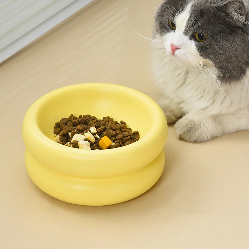 Tigela nórdica de cerâmica para gatos, 350 ml
