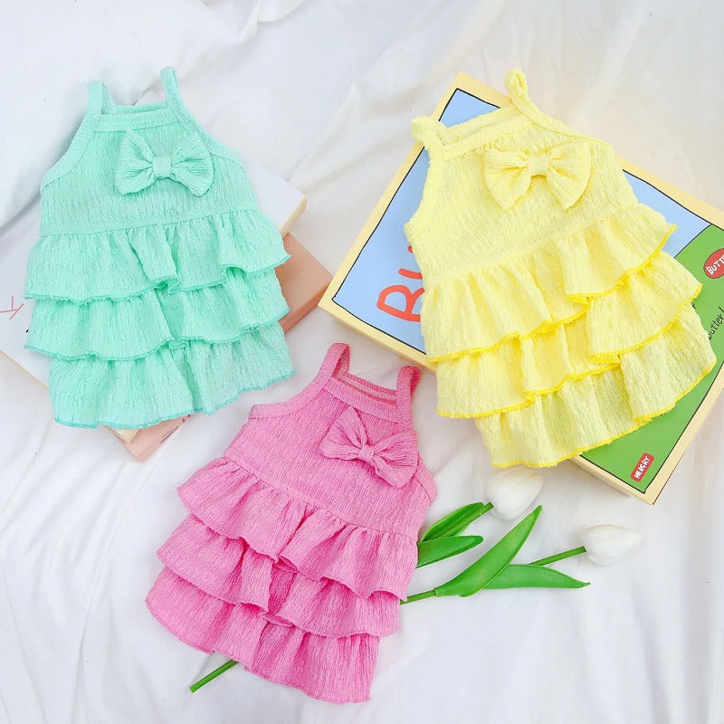 spring princess dog dress, view 9 - MRSLM