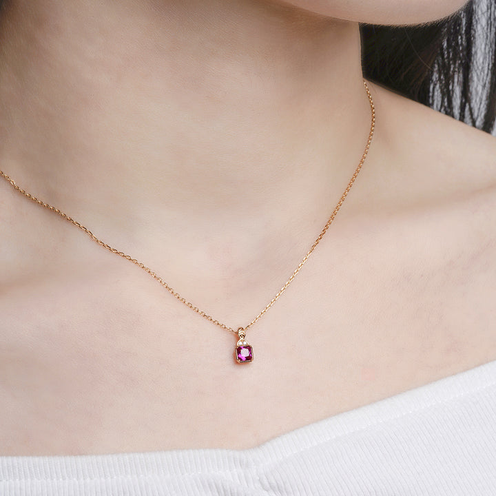 Light Luxury Women's Necklace Sterling Silver Gold Plated Inlay