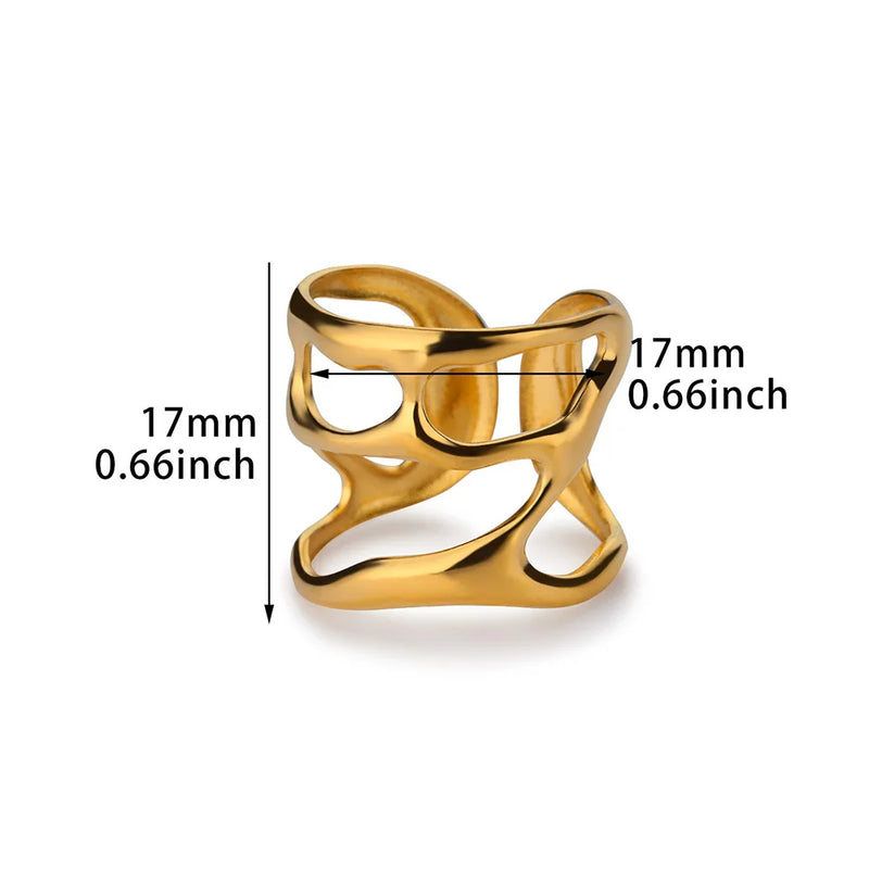 minimalist twisted stainless steel ring, view 9 - MRSLM