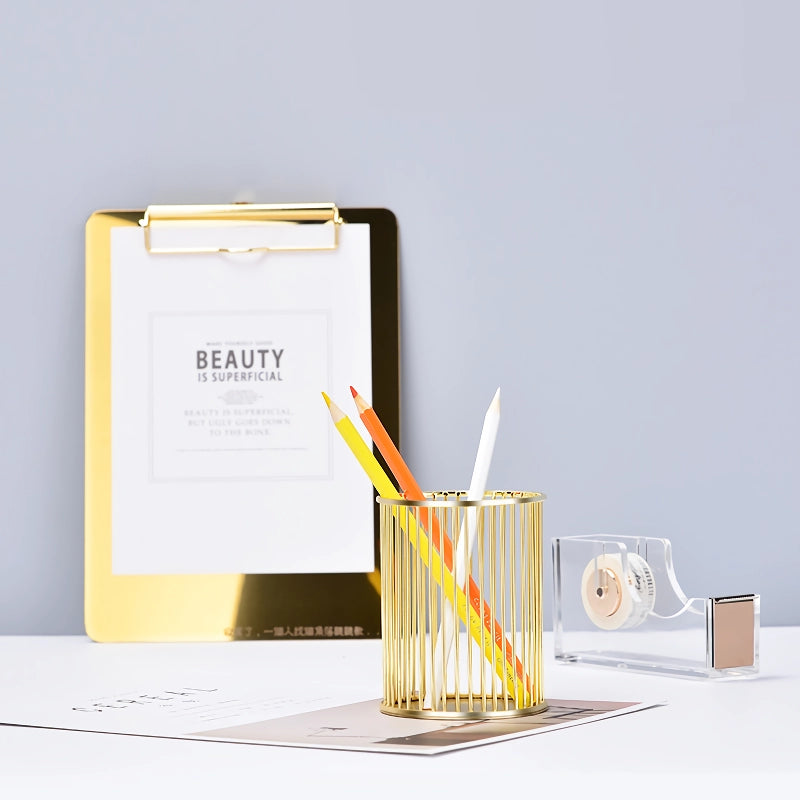 gold-plated pen holder, view 8 - MRSLM