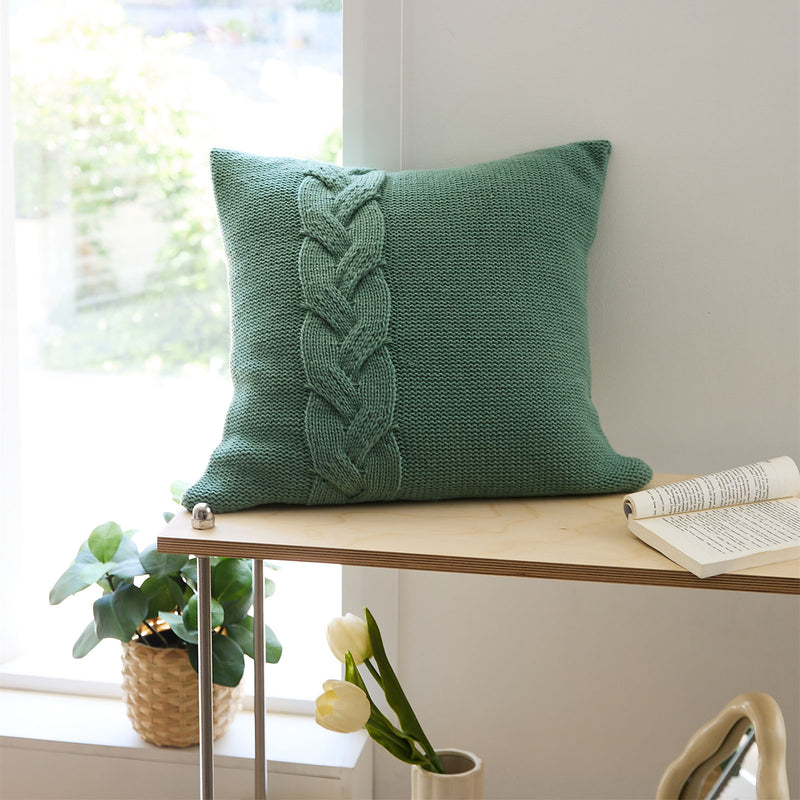 nordic twist knitted pillow case, view 8 - MRSLM