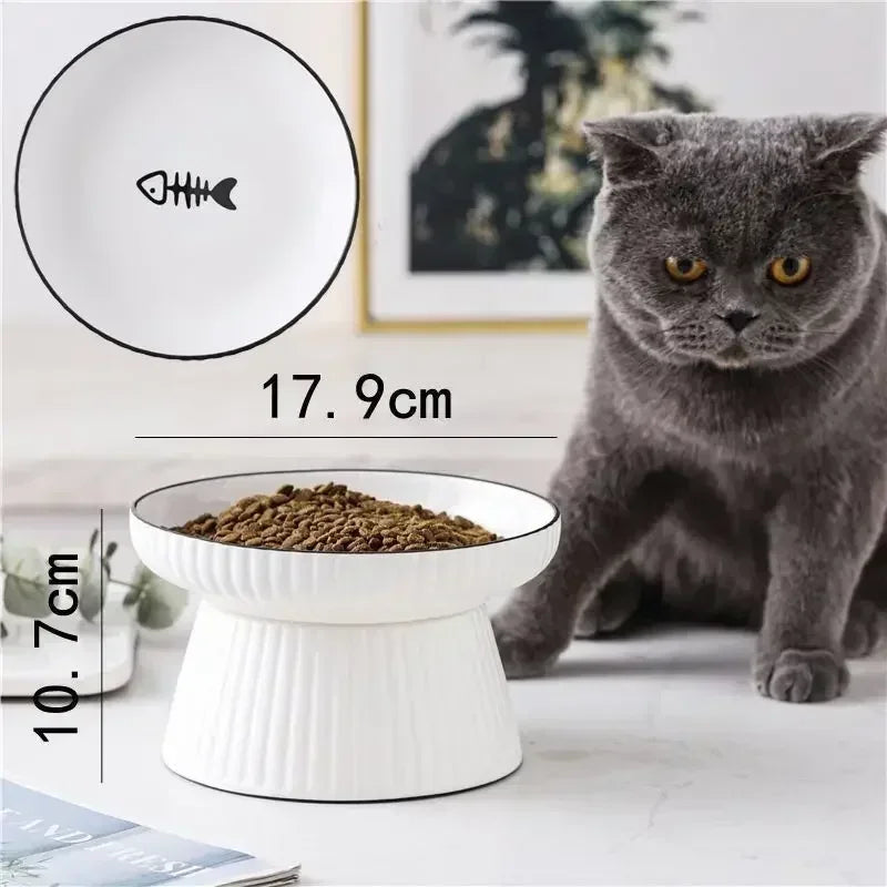 cute cartoon ceramic pet bowl, view 2 - MRSLM