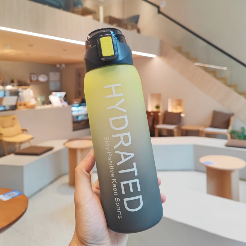 large capacity gradient frosted water bottle, view 2 - MRSLM