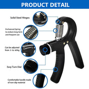 adjustable hand grip strengthener, view 3 - MRSLM