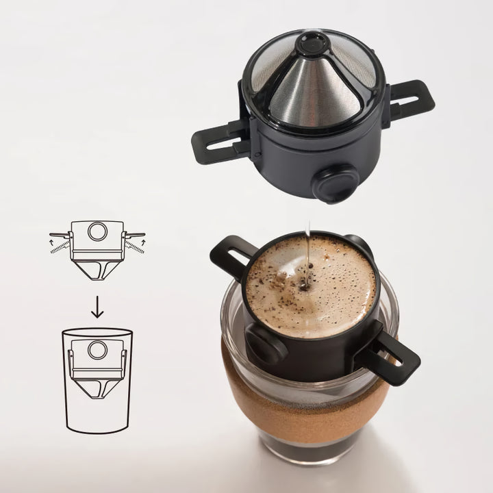 Copo portátil para filtro de café manual