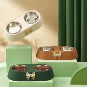 Bow-tie double pet bowl - MRSLM