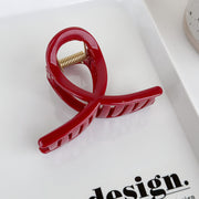 red geometry hair claw, view 2 - MRSLM