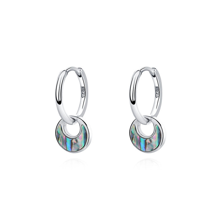 925 Sterling Silver Vintage Abalone Shell Earring