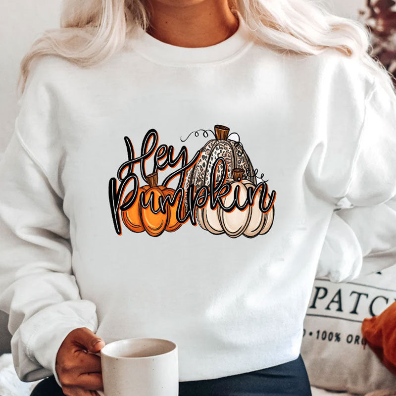 couple halloween pumpkin head sweatshirt, view 2 - MRSLM
