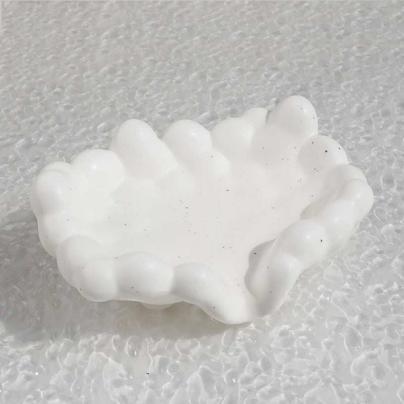 ceramic cloud drain soap dish, view 8 - MRSLM