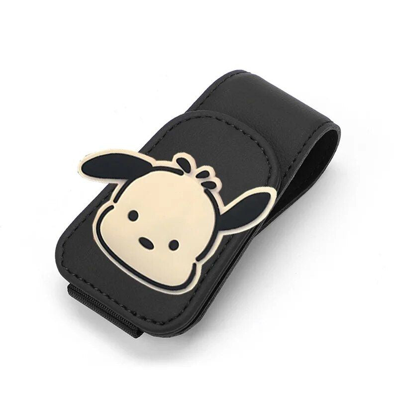 Universal Cartoon Car Visor Sunglasses Case & Clip