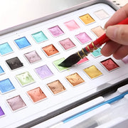 36-color metallic watercolor paint set, view 4 - MRSLM