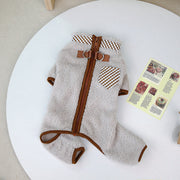 warm fleece dog jumpsuit, view 2 - MRSLM