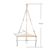 macrame floating shelf, view 12 - MRSLM