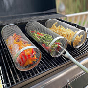 Stainless steel rolling BBQ basket, view 6 - MRSLM