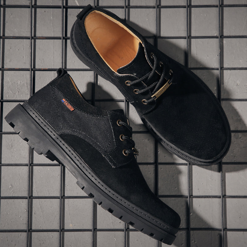 men's casual leather ankle boots, view 2 - MRSLM