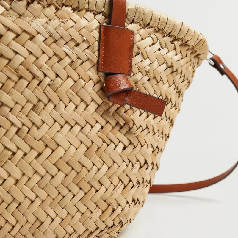 handmade wicker basket bag, view 7 - MRSLM