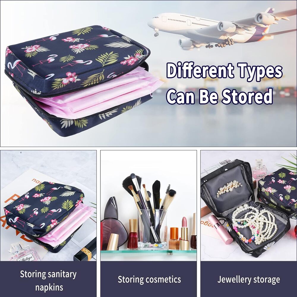 Portable Sanitary Napkin and Cosmetic Storage Bag